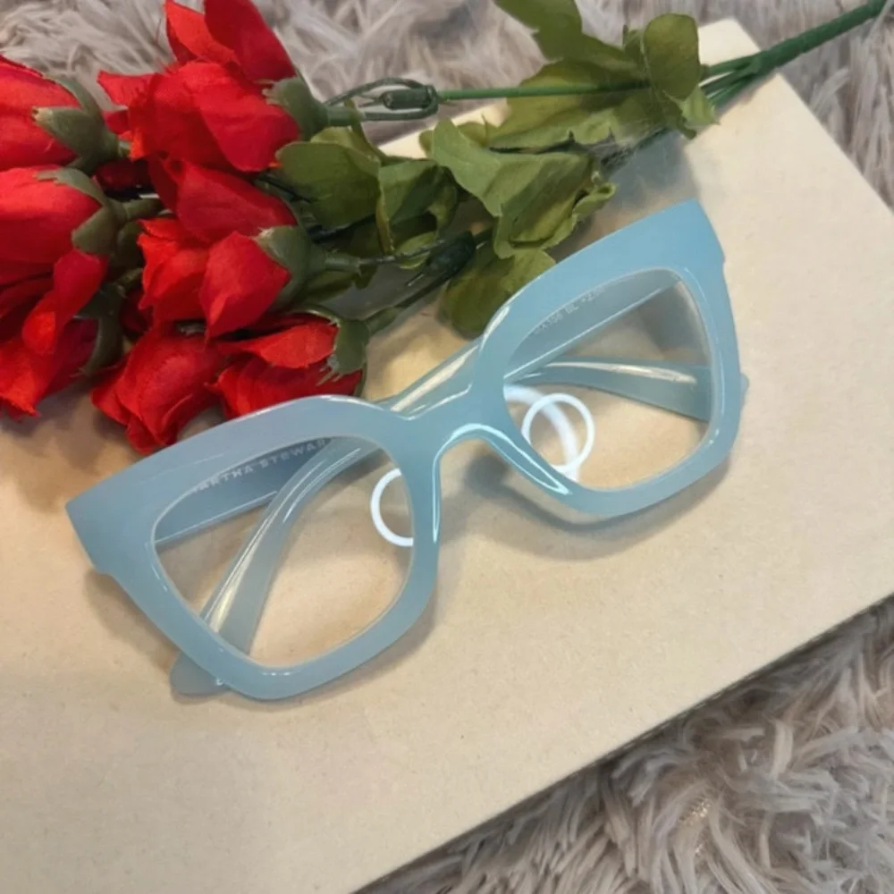 🌹Martha Stewart • Oversized Light Blue Reading Glasses • +2.00